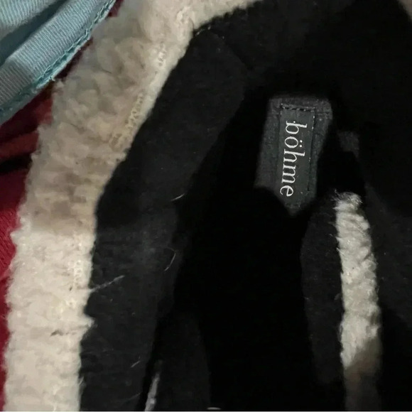 Bohme Winter Booties Sherpa Black Suede lace up fleece lined size 10 warm shoe - Picture 10 of 13